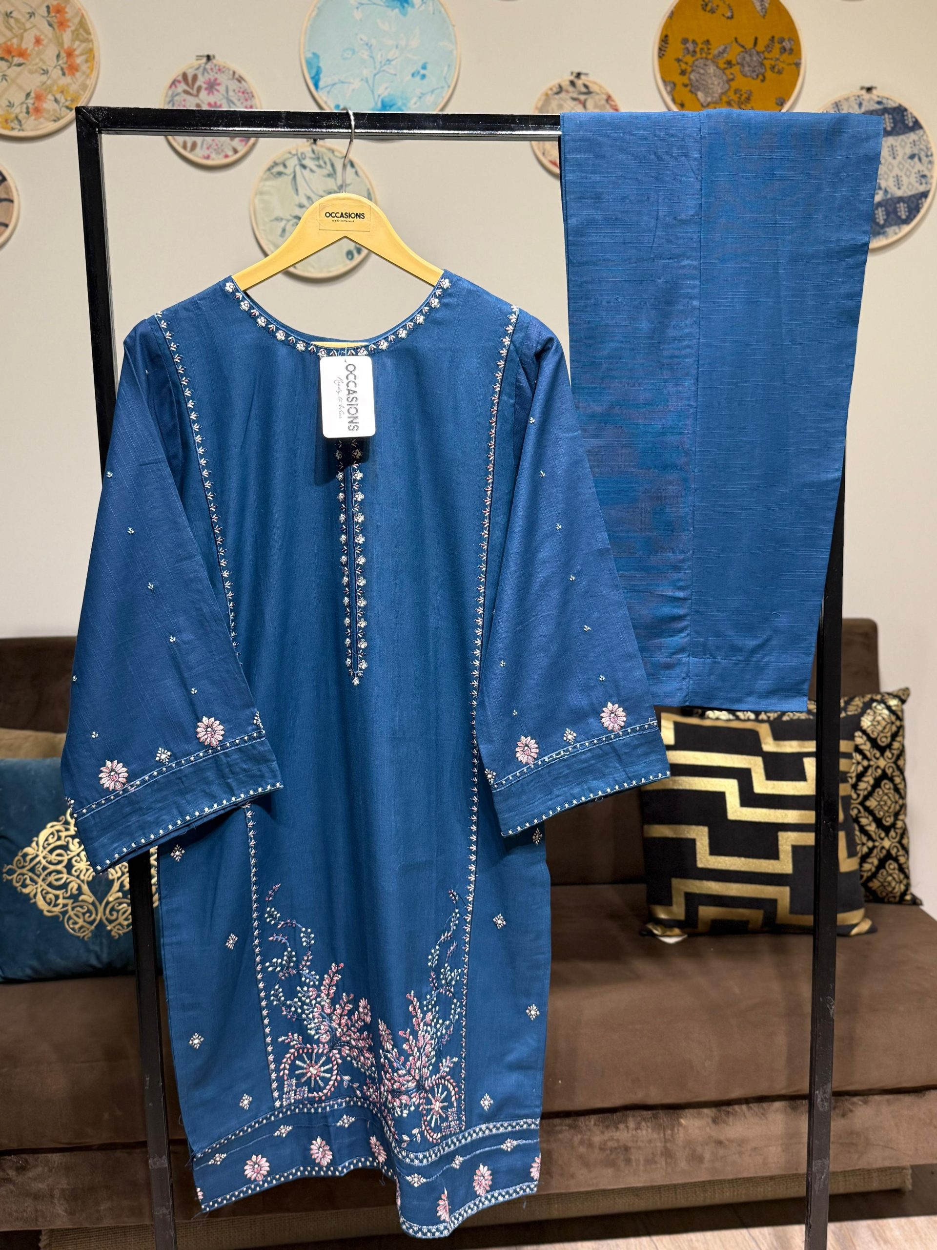 Khadar Embroidered 2-Piece – Blue