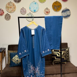 Khadar Embroidered 2-Piece – Blue
