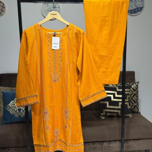 Khadar Embroidered 2-Piece – Yellow