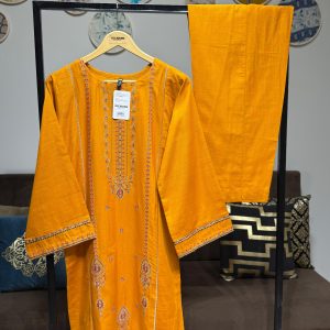 Khadar Embroidered 2-Piece – Yellow