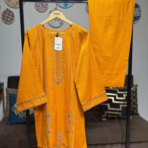 Khadar Embroidered 2-Piece – Yellow