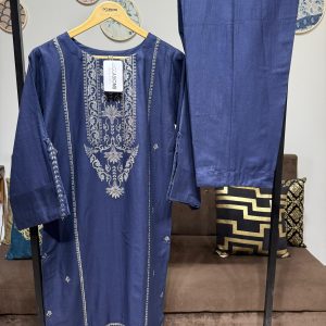 Khadar Embroidered 2-Piece – Dark Blue