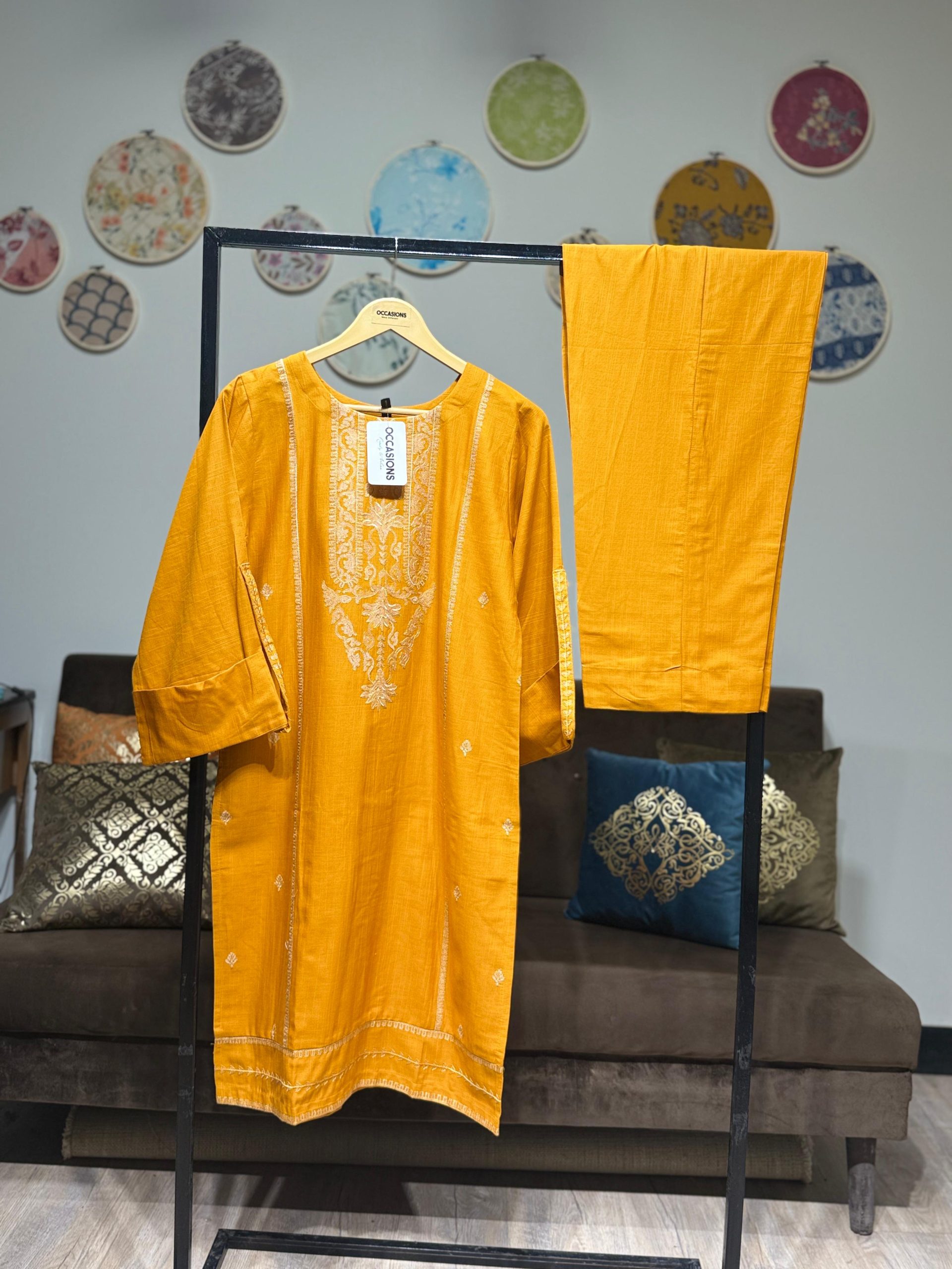 Khadar Embroidered 2-Piece – Light Yellow - Image 2