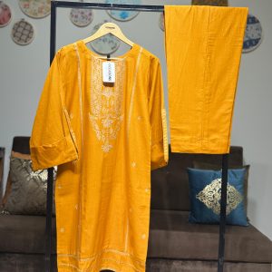Khadar Embroidered 2-Piece – Light Yellow
