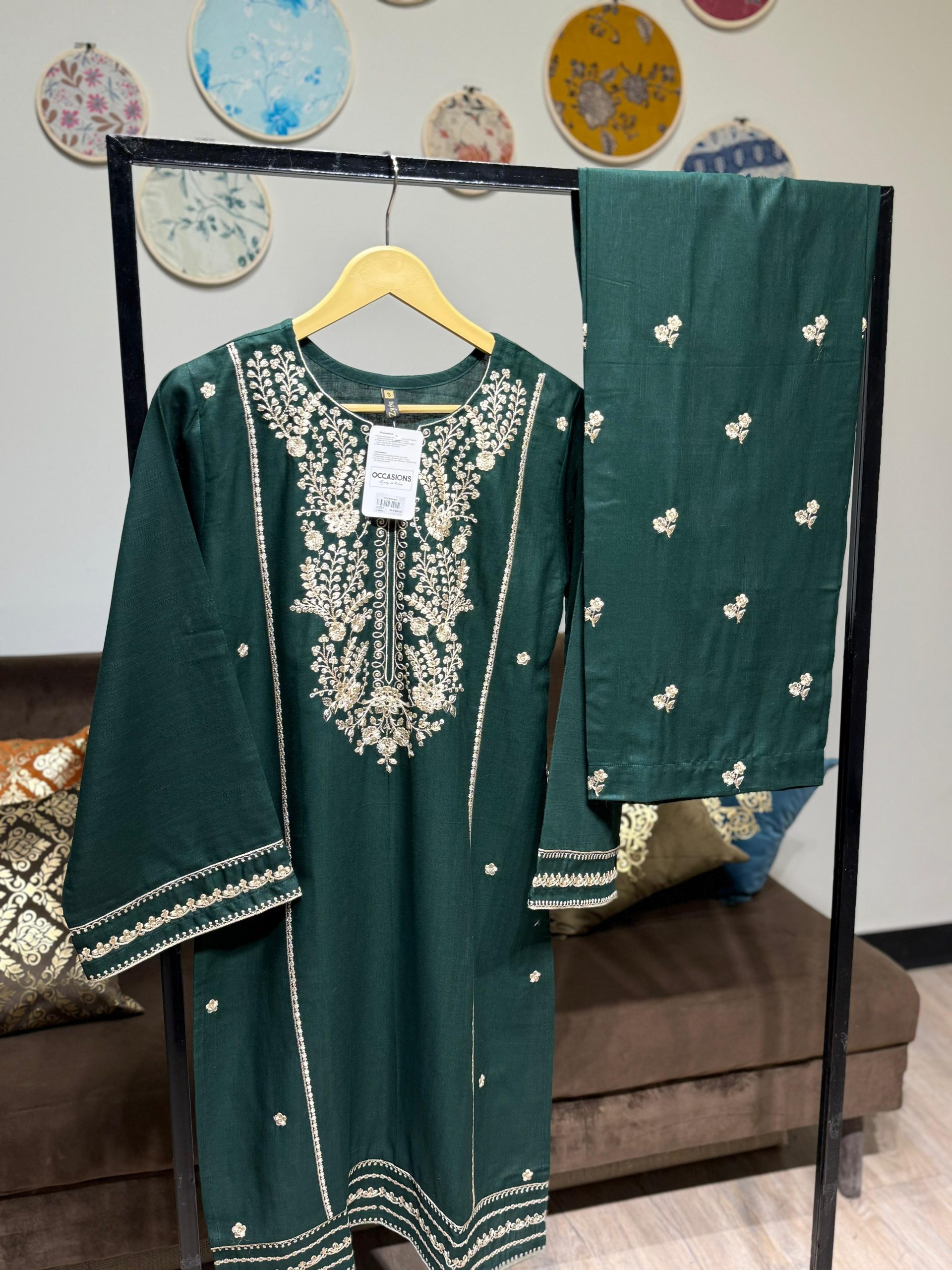 Khadar Embroidered 2-Piece – Green - Image 2