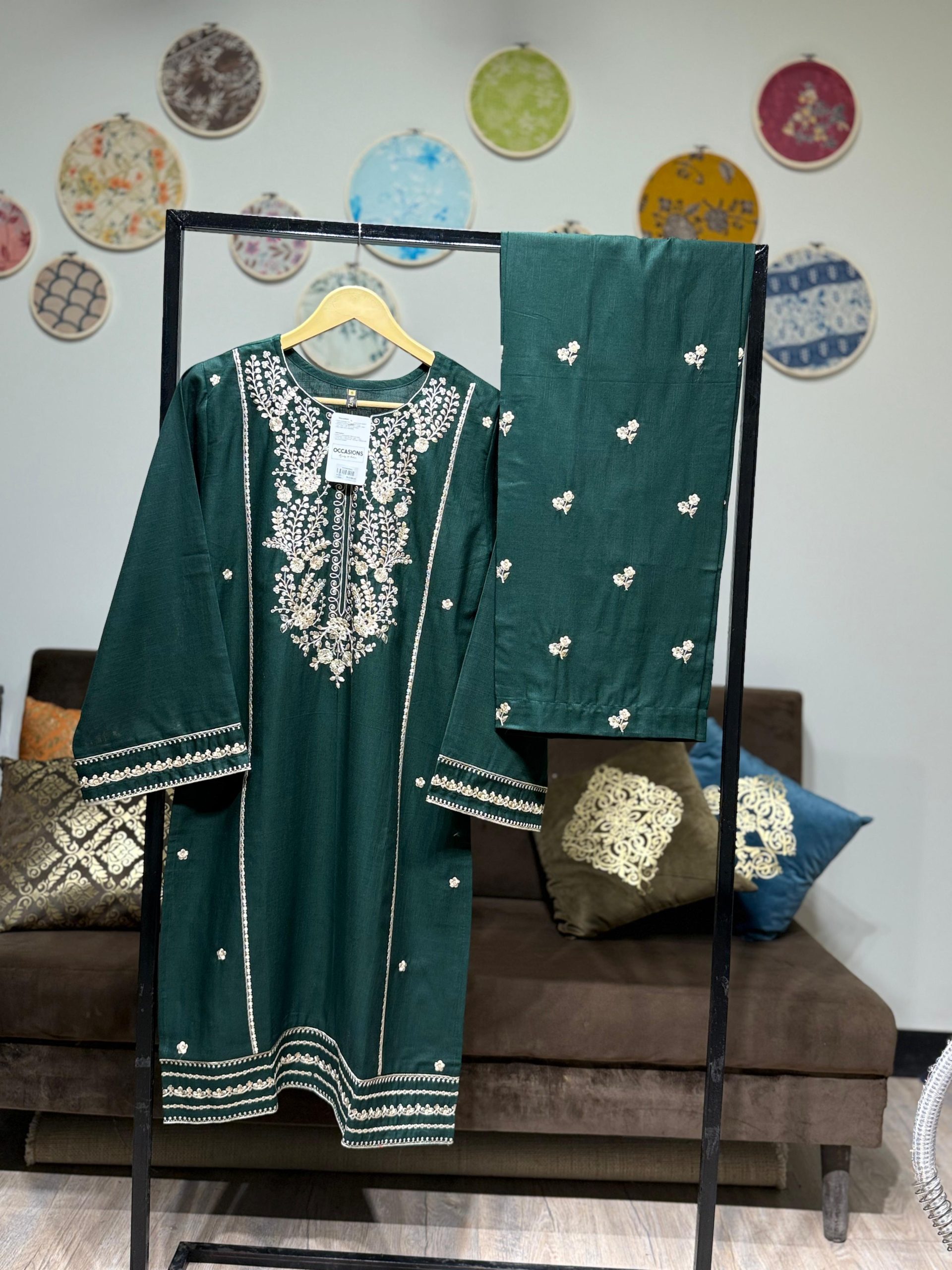 Khadar Embroidered 2-Piece – Green - Image 4