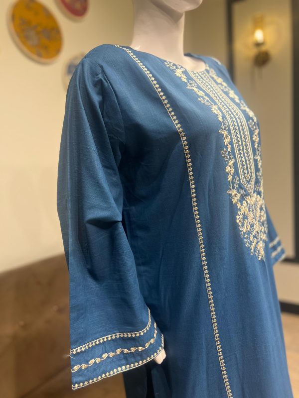 royal blue khaddar - Image 2