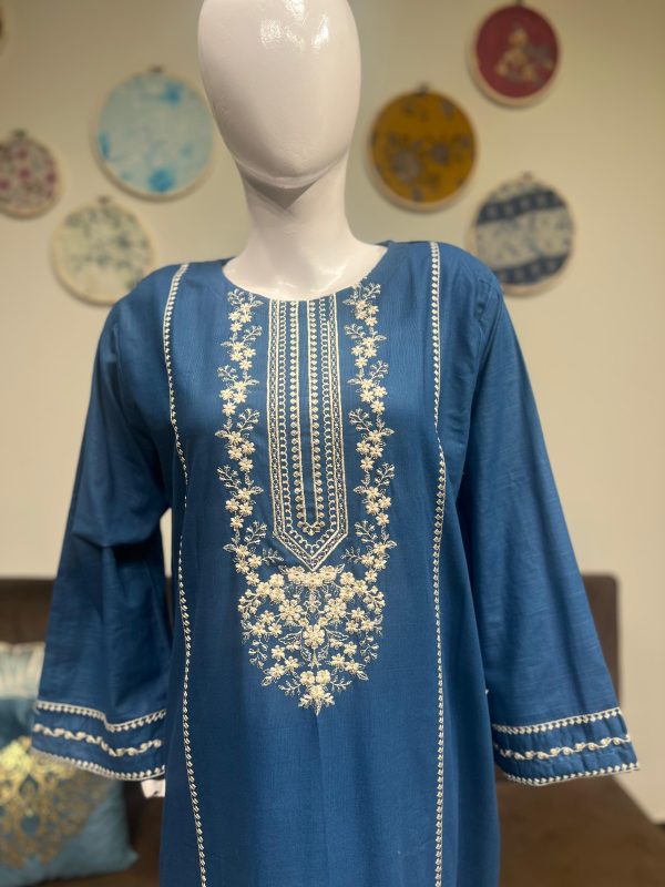 royal blue khaddar - Image 5