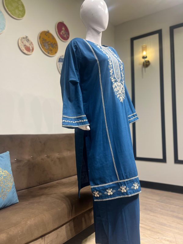 royal blue khaddar - Image 6