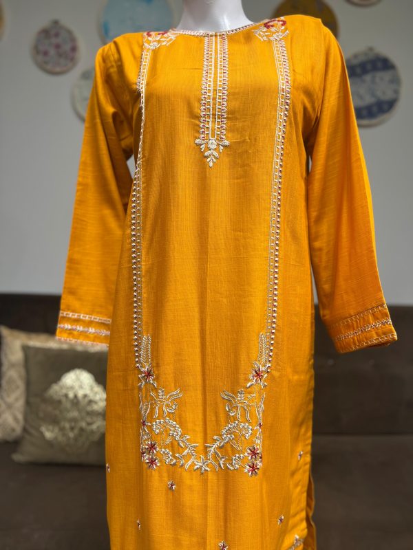 mustard yellow khaddar - Image 2