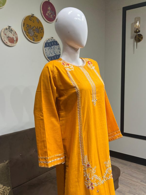 mustard yellow khaddar - Image 3