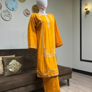 mustard yellow khaddar