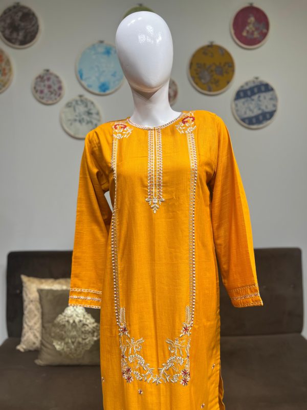 mustard yellow khaddar - Image 8