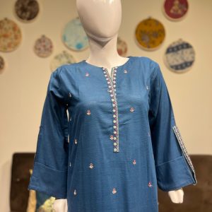 teal blue khaddar