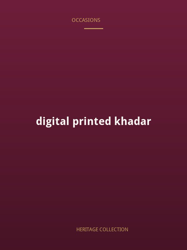 digital printed khadar