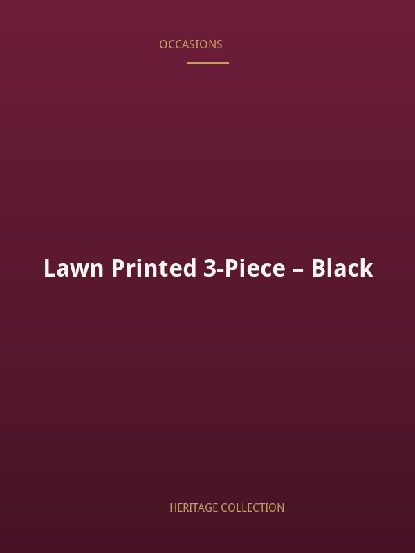 Lawn Printed 3-Piece – Black