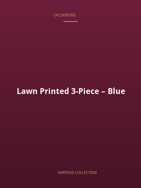 Lawn Printed 3-Piece – Blue