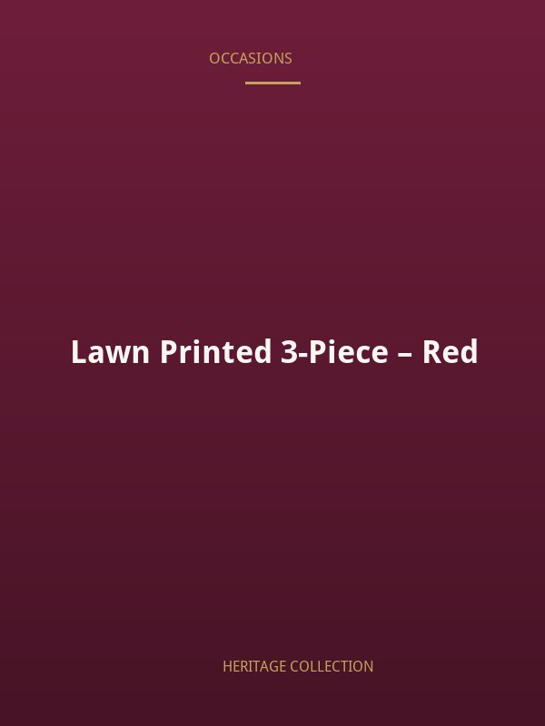 Lawn Printed 3-Piece – Red