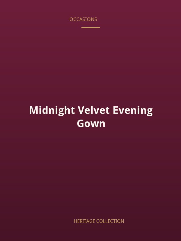 Midnight Velvet Evening Gown
