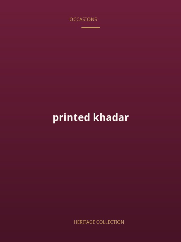 printed khadar