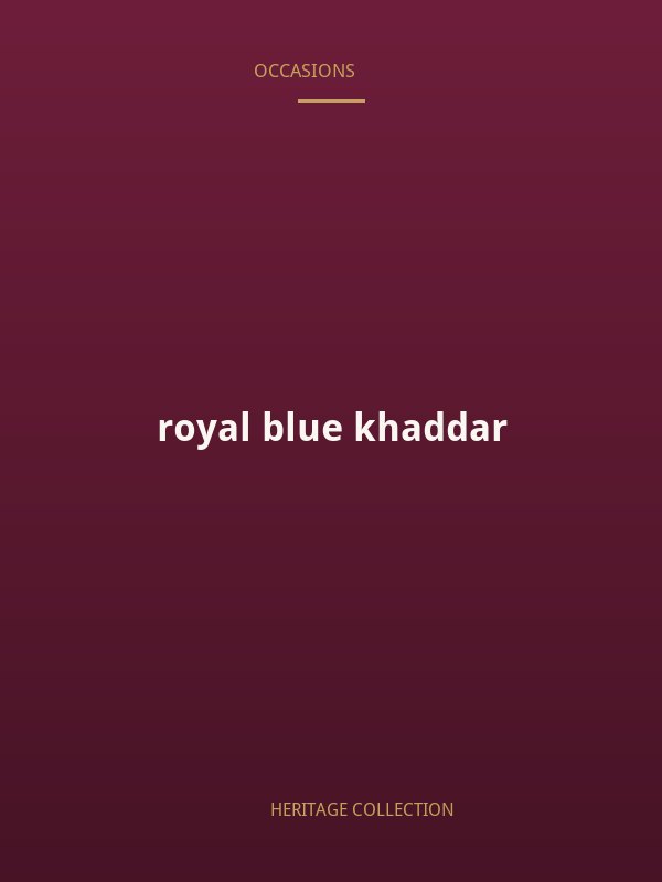 royal blue khaddar