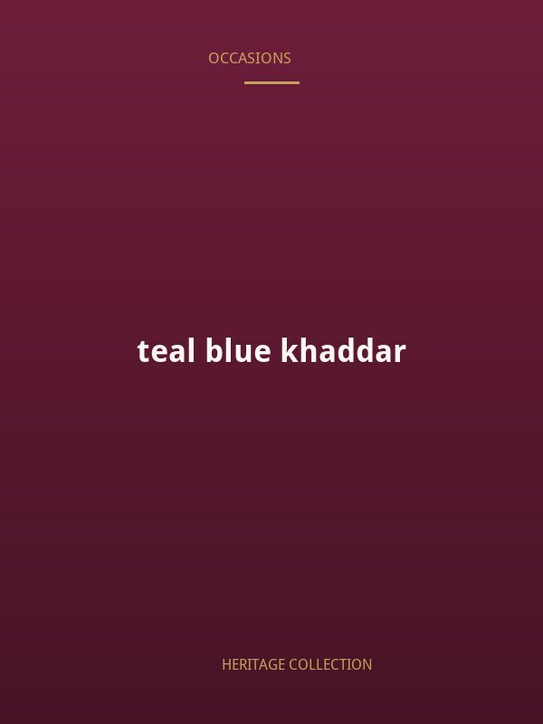 teal blue khaddar