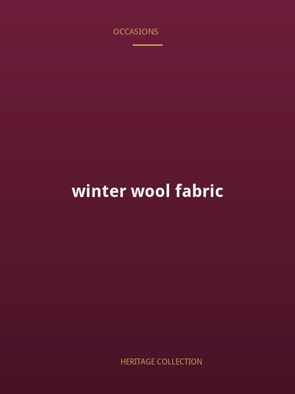 winter wool fabric