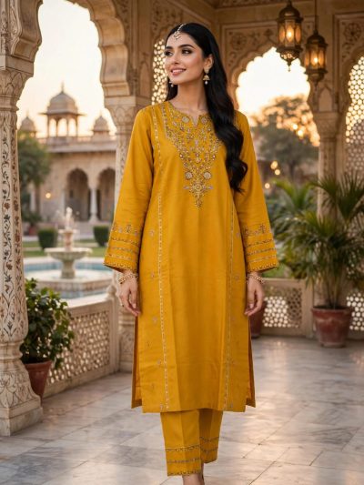 (Winter Collection) 2piece stitched Suit